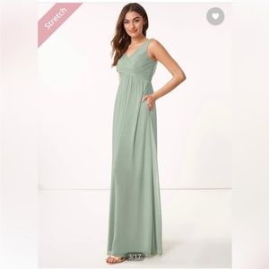 Azazie Oceana Dusty Sage Dress